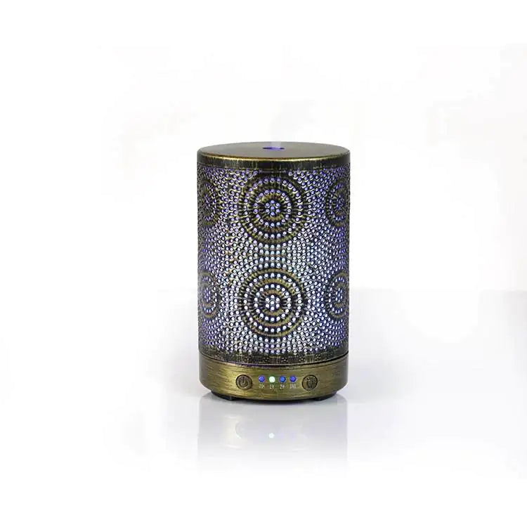 Elegant Bronze Aromatherapy Diffuser - Dual-Misting, Quiet & Durable